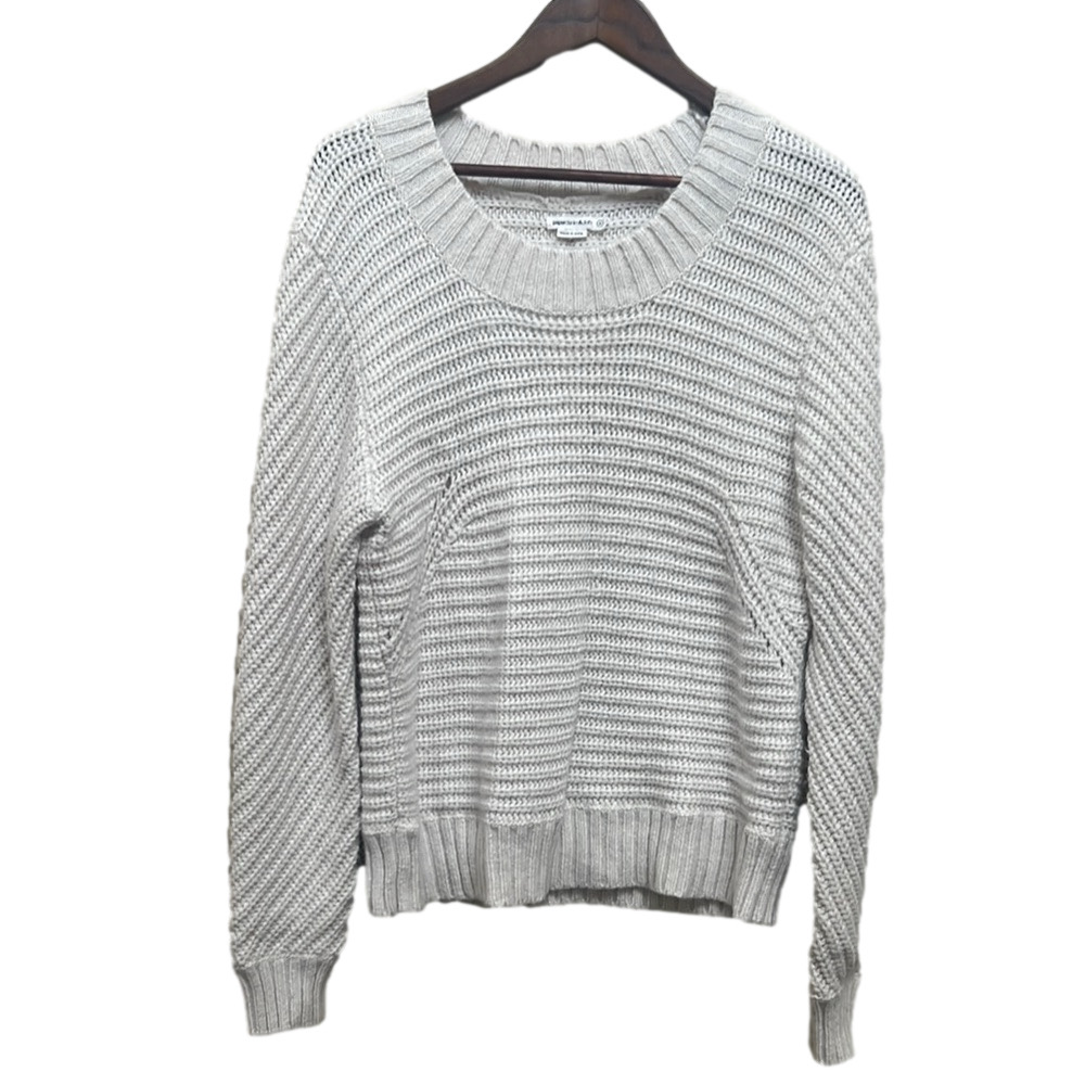 Paper Denim & Cloth Cream Color Oversize Alpaca Wool-Blend Sweater Small